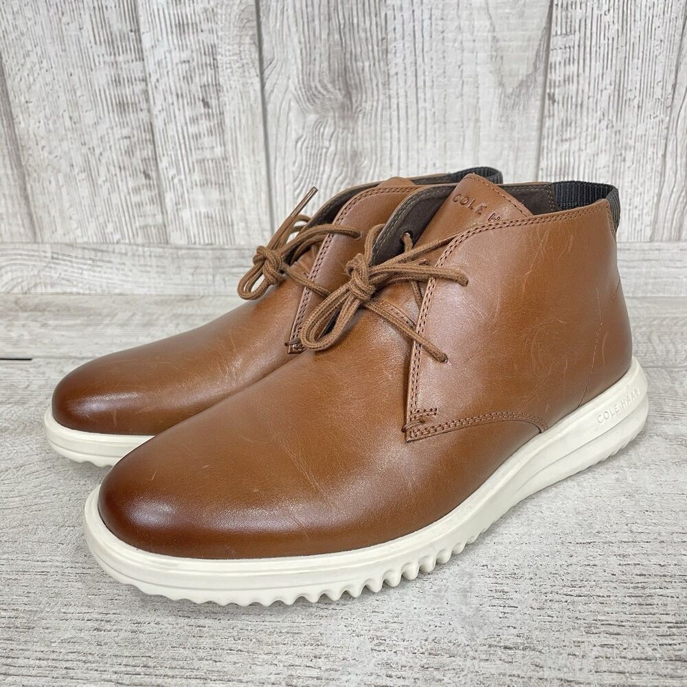 Cole Haan Men's Size 8 Grand+ Chukka Dress Boot C37021 British Tan Leather NEW
